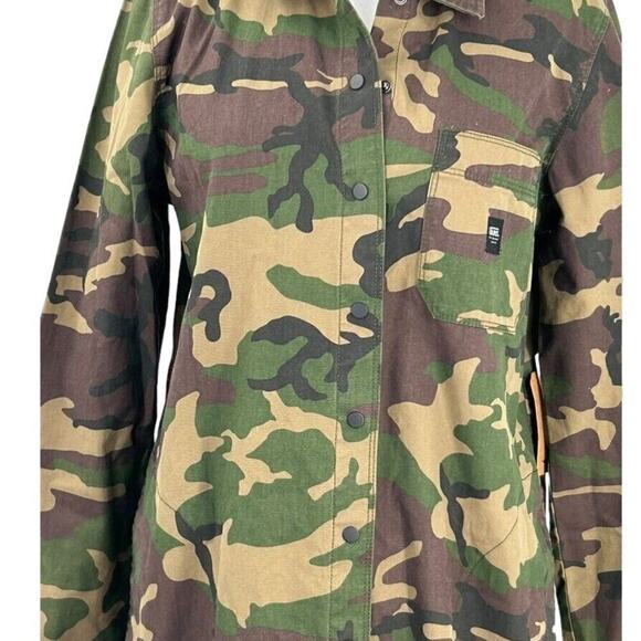 Vans Assembly Camo Shirt Dress Long Sleeve Size S - Picture 4 of 13